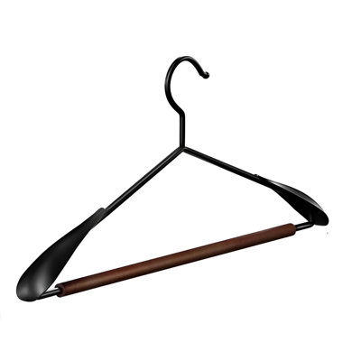 Cintre de luxe en bois de frêne haut de gamme - Support à vêtements anti-dérapant pour vêtements