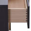 Commode 6 tiroirs avec miroir noir