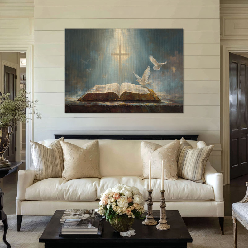 Art mural en toile tendue Sacred Light, H 40 po x l 60 po