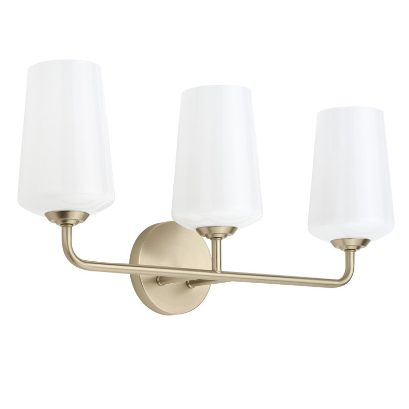 Celino Three-Light Bath & Vanity with Glass, Bronze, Clear