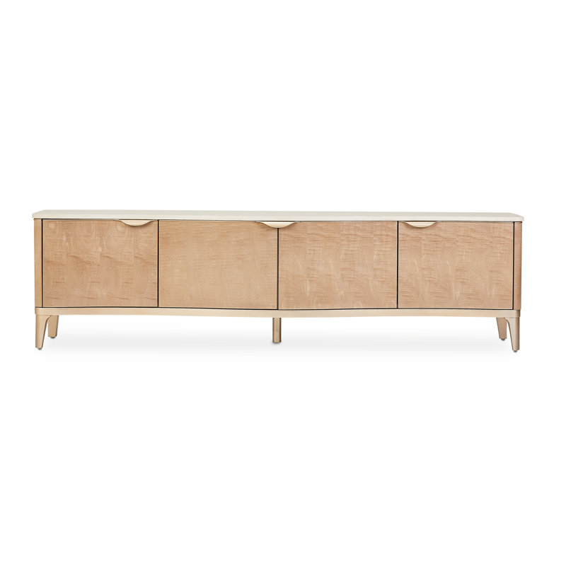 Malibu Crest Media Console, Blush/White