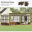 Pavillons de jardin modernes x20FT (doit inclure le cadre), véranda en aluminium avec portes coulissantes