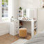 Table de maquillage blanche avec lumières et 3 grands tiroirs pour un éclairage réglable à la maison