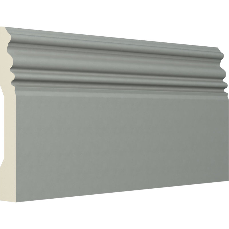 5"H Gray Polyurethane Classic Baseboard Moulding