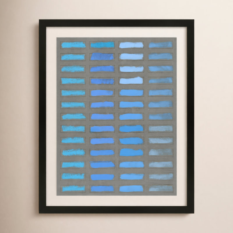 The Blues 1 Painting by Jacques Pilon, Black, 20" H x 16" W x 1.25" D