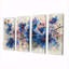 Blue Cherry Blossom Elegant Blooms - Ensemble de salon art mural cerisier en fleurs-823258605