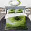 Ensemble de housse de couette vert et blanc à spirale abstraite I - Abstract Spirals-101242957