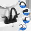 Wilmall Centerset Bathroom Faucet with Drain Assembly,  2-handle Bathroom Sink Faucet