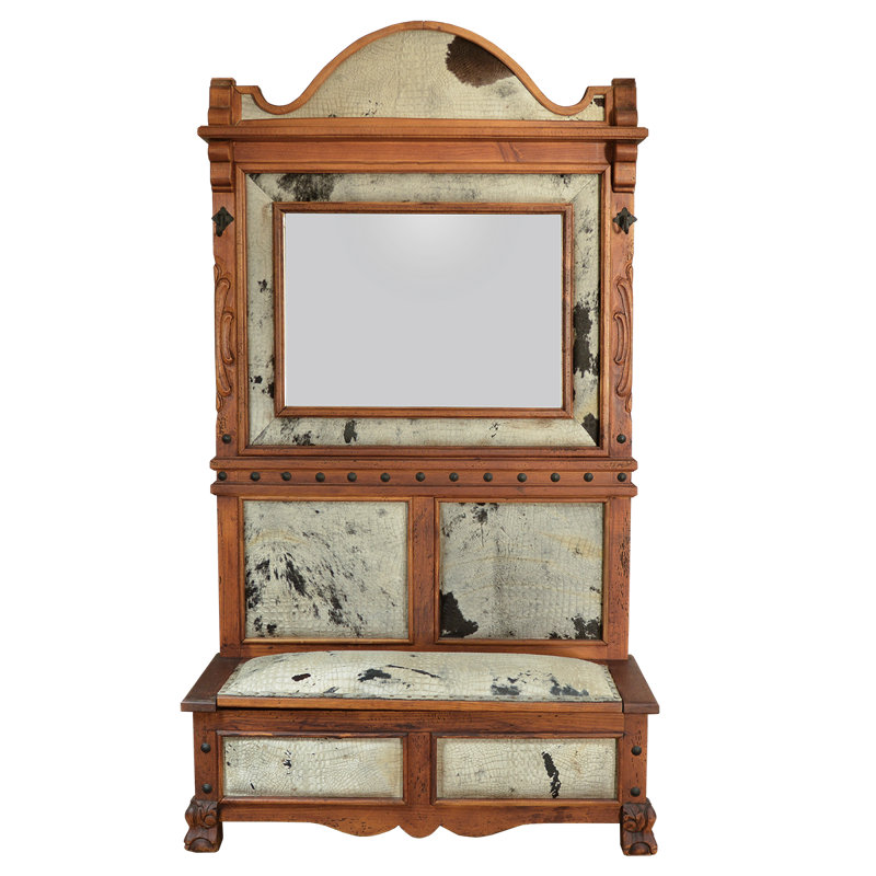 Rancho Vista Hall Tree, Brown/White/Black