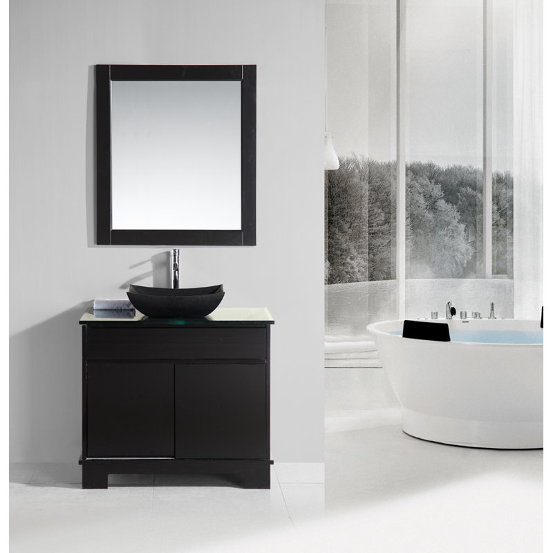 Ensemble de meuble-lavabo de salle de bain simple avec miroir 36 po Penton