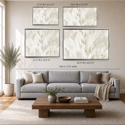 «Misty Taupe Leaves II» par Lanie Loreth - impression sur toile