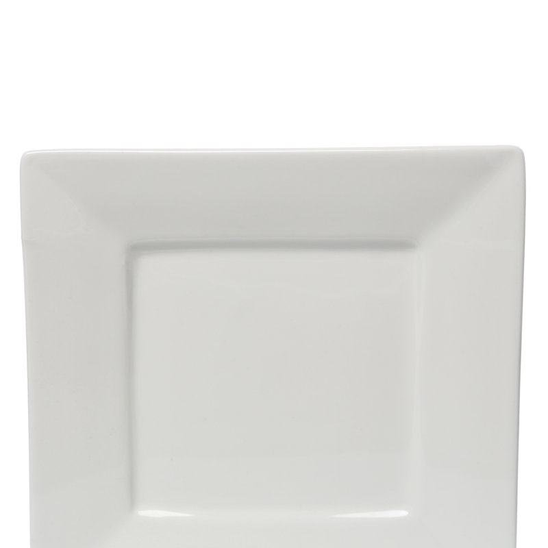 Ten Strawberry Street Whittier Square 6" Plate, White