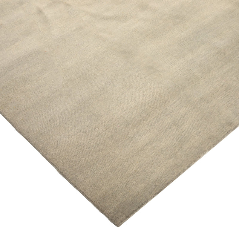 Solid Tibetan Wool Rug, Gray, Rectangle 9' x 12'