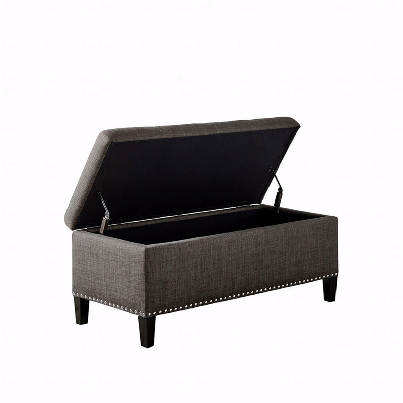 Banc de rangement capitonné à fermeture douce
