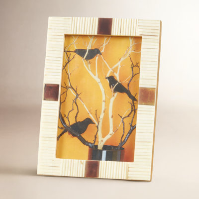 Ribbed Bone Picture Frame