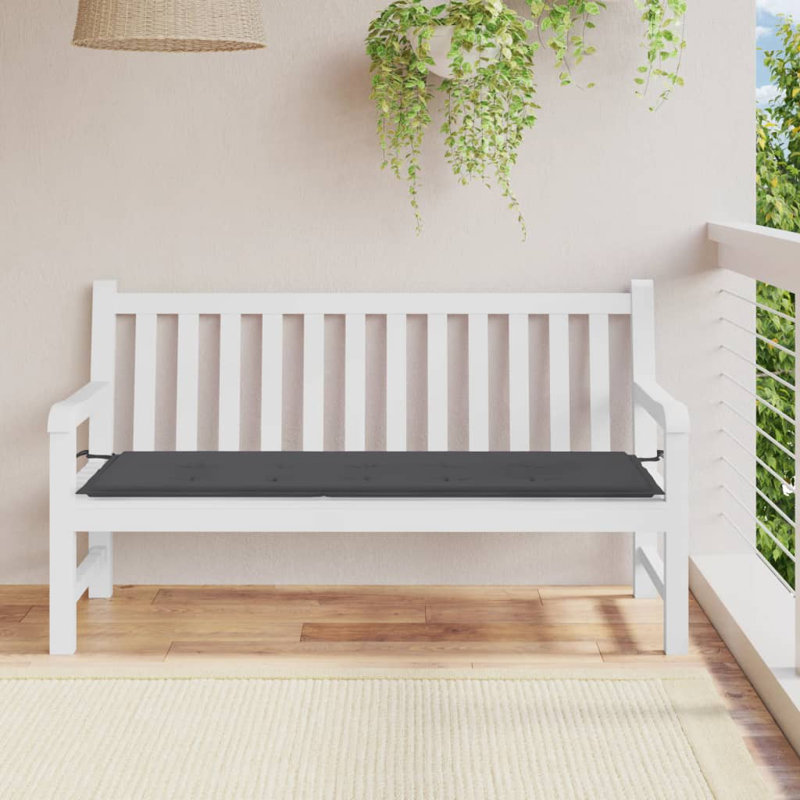 Coussin de siège extérieur en tissu Oxford, Anthracite, H 1,2 po x l 70,9 po x P 19,7 po