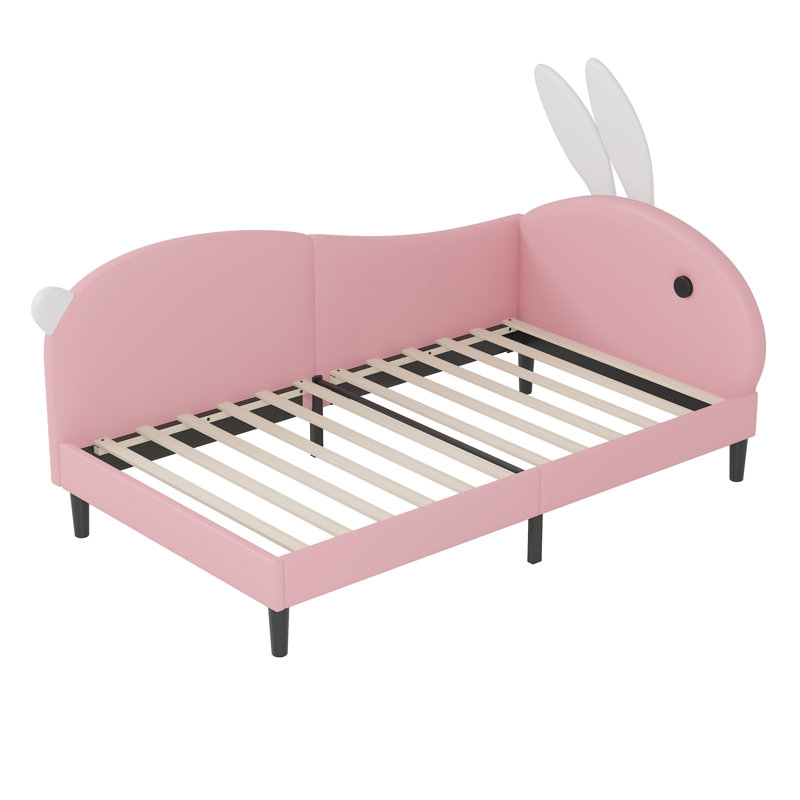 Lit de jour rembourré en forme de lapin, Lit simple
