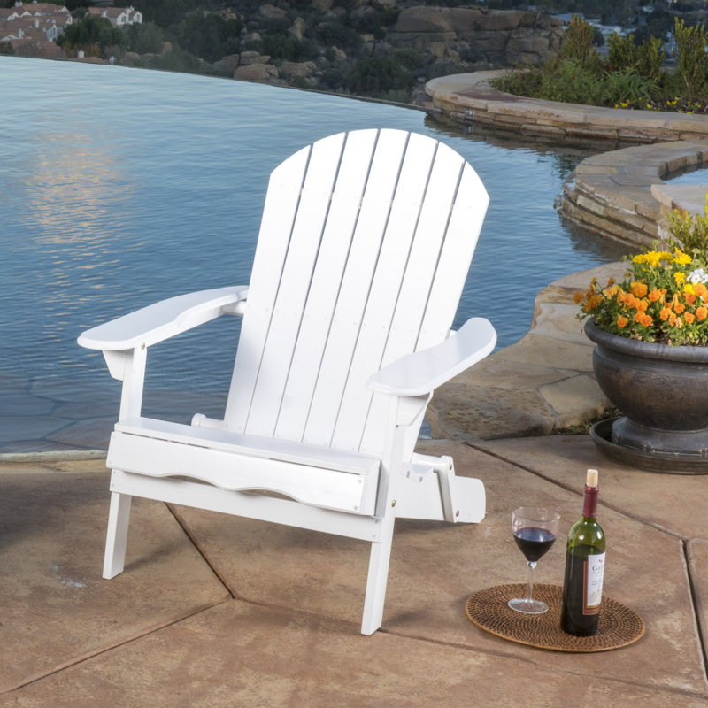 Chaise Adirondack inclinable Malibu, Blanc