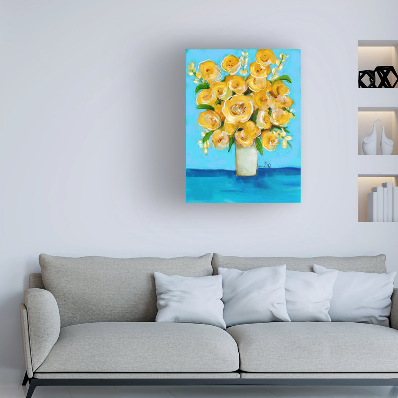 Art sur toile jaune Karrie Evenson, H 32 po x l 24 po
