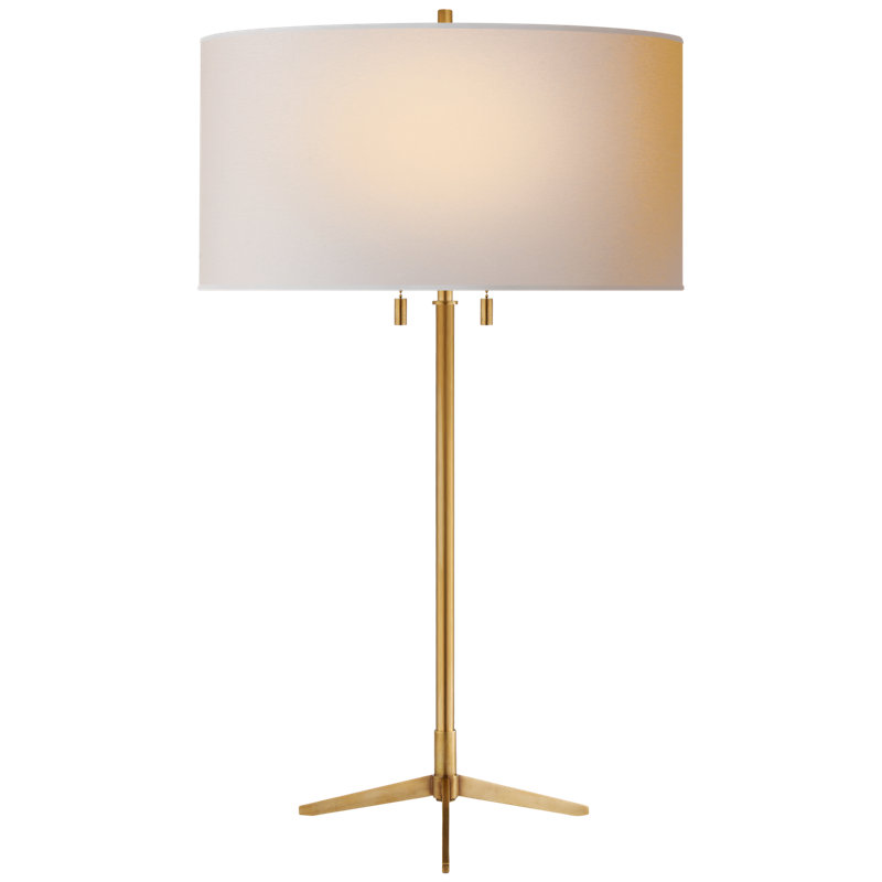 Caron Tripod Table Lamp, Antique Brass
