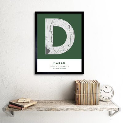 Dakar Senegal City - Single Picture Frame Typography