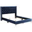 Lit tapissier spacieux bleu marine de 8 po de large Profondeur du colis