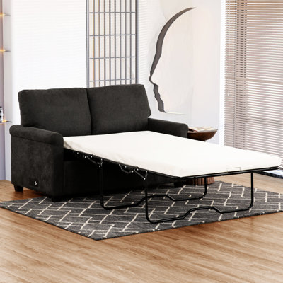 Kensington 54 in. Twin Pull Out Sleeper Sofa Bed with USB/Outlets