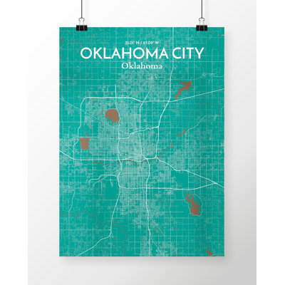Oklahoma City Map - No Frame Print