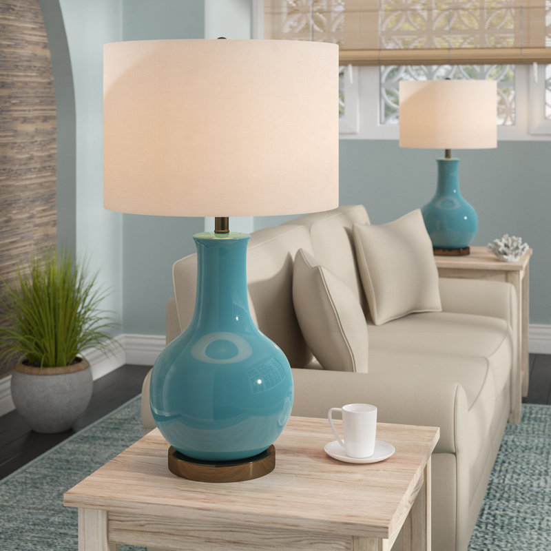 Ceramic Table Lamp, Blue