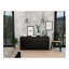 Commode double 6 tiroirs, plateau supérieur, noir