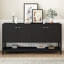 Console d'entrée noire fonctionnelle avec rangement - Hall, salon et table d'appoint-665281223