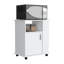 Chariot de cuisine Newark, trois tablettes latérales, finition blanche-1430834740