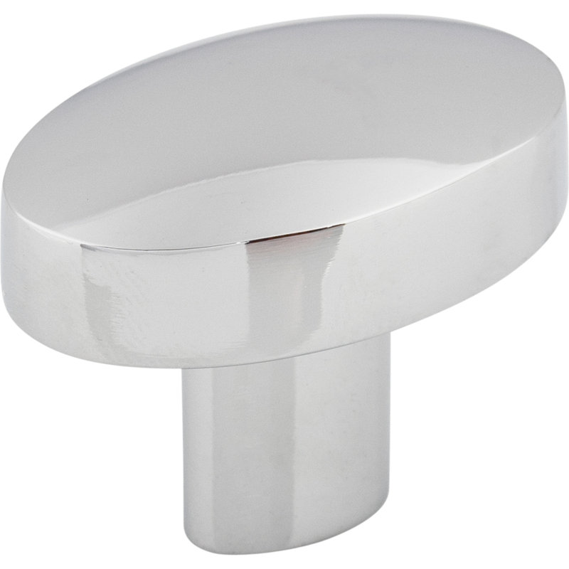 Hillmont 1 3/8" Length Oval Knob, Polished Chrome