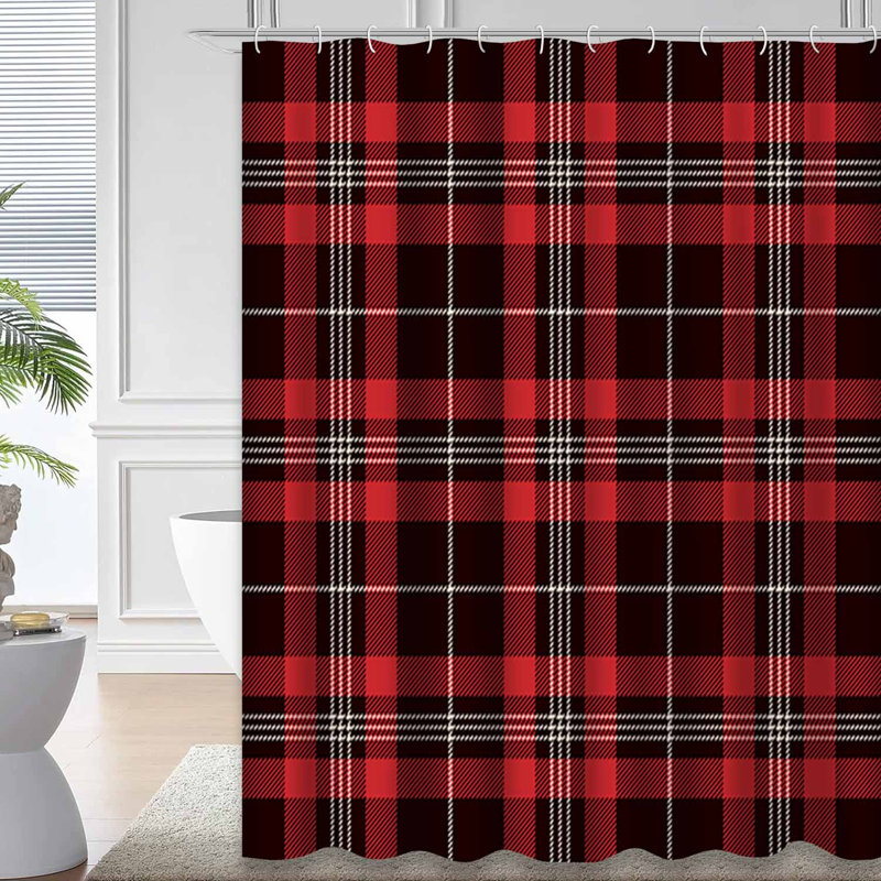Rideau de douche Tartan, L 72 po x l 72 po