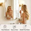 Armoire de salle de bain sans cadre à miroir biseauté avec tablettes réglables, miroir de rangement mural encastré ou à fixation en surface, 21,6 po x 31,4 po