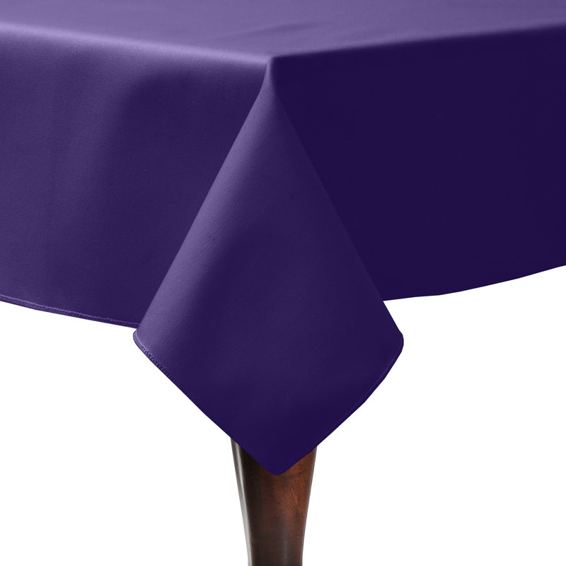 Cotton Twill Rectangular Tablecloth, 10, 52" L x 48" W, Purple