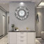 Horloge murale en cristal noir 24 pouces