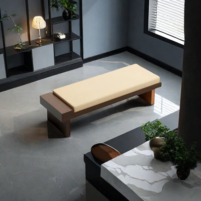 Banc rembourré en mélange de polyester Teara