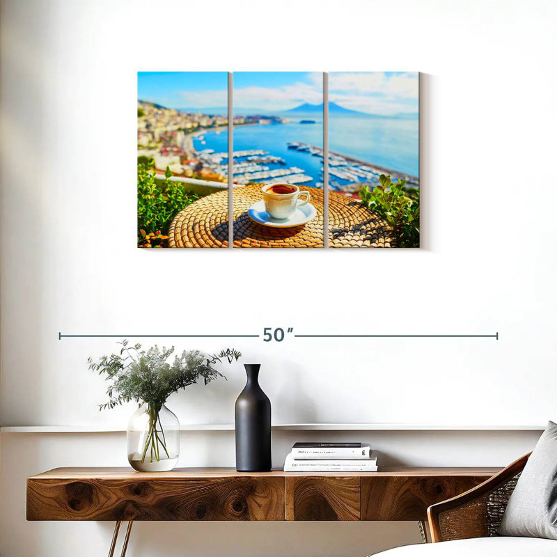 'Coffee At Naples, 20" H x 33" W