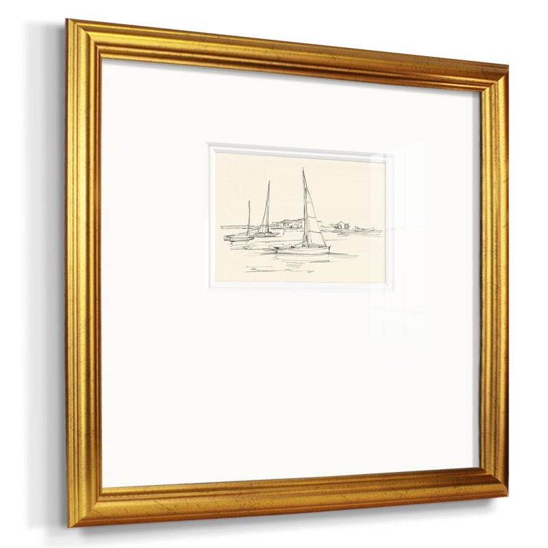 Esquisse de contour côtier I - impression, H 17 po x l 17 po x P 1,25 po