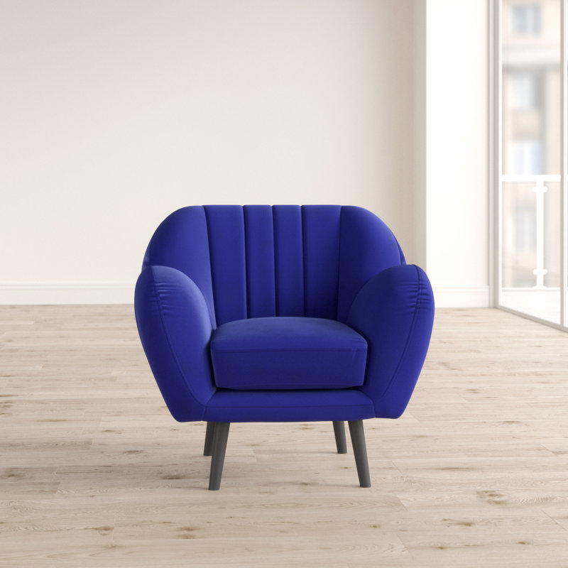 Cooper Upholstered Armchair, Dark blue