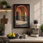 Mediterranean Courtyard Light Coastal - Wrapped Canvas-1951306290-1951306292