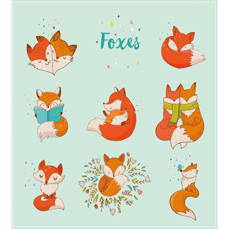 Ensemble de housse de couette Fox, Très grand