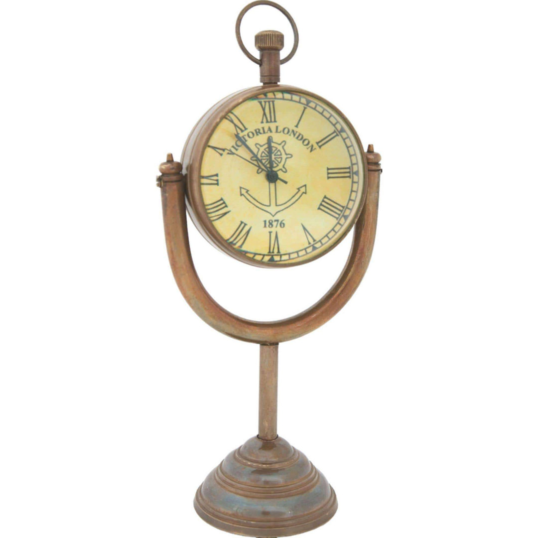 Numerical Brass Mechanical Tabletop Clock