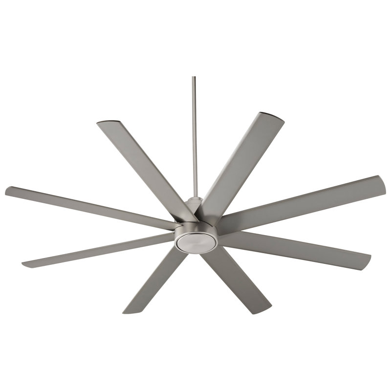 Gary-Brian 70'' Ceiling Fan with Light Kit, Satin Nickel