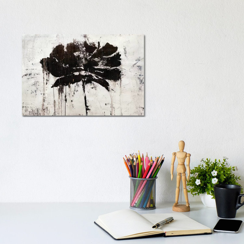 Black Rain by Julian Spencer - Painting, Wrapped Canvas, No Mat, 8" H x 12" W x 0.75" D