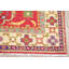 Tapis de zone en laine noué la kazak rouge 2 pi 10 po x 4 pi one-of-kind main