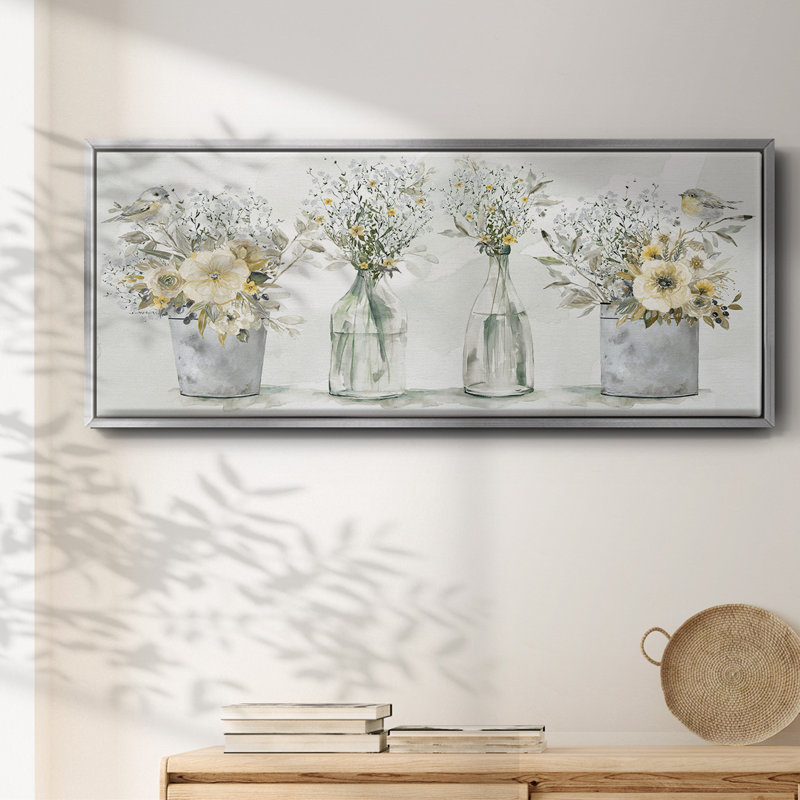 Farmhouse Bouquets - Toile encadrée, H 20 po x l 50 po