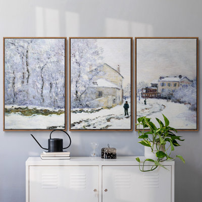 Neige à Argenteuil, 1875, 3 pièces
