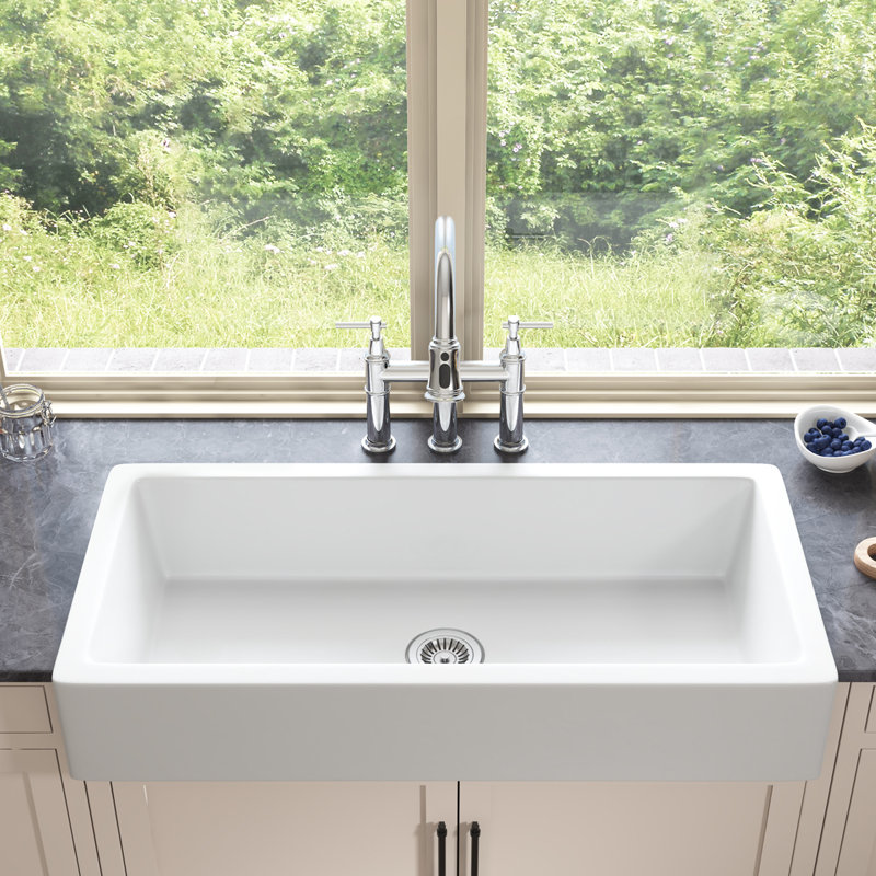 37'' L Single Bowl Fireclay Kitchen Sink